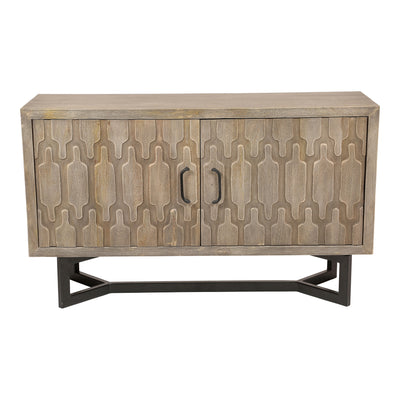 Made from solid mango wood, the West Sideboard brings warm and cool grey tones into your space. Paired with iron, this sid...