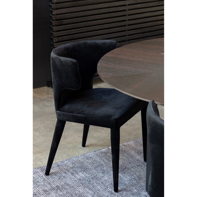 With an elegant, hourglass figure and a stunning black, polyester-velvet upholstery, this is the perfect chair to add a da...