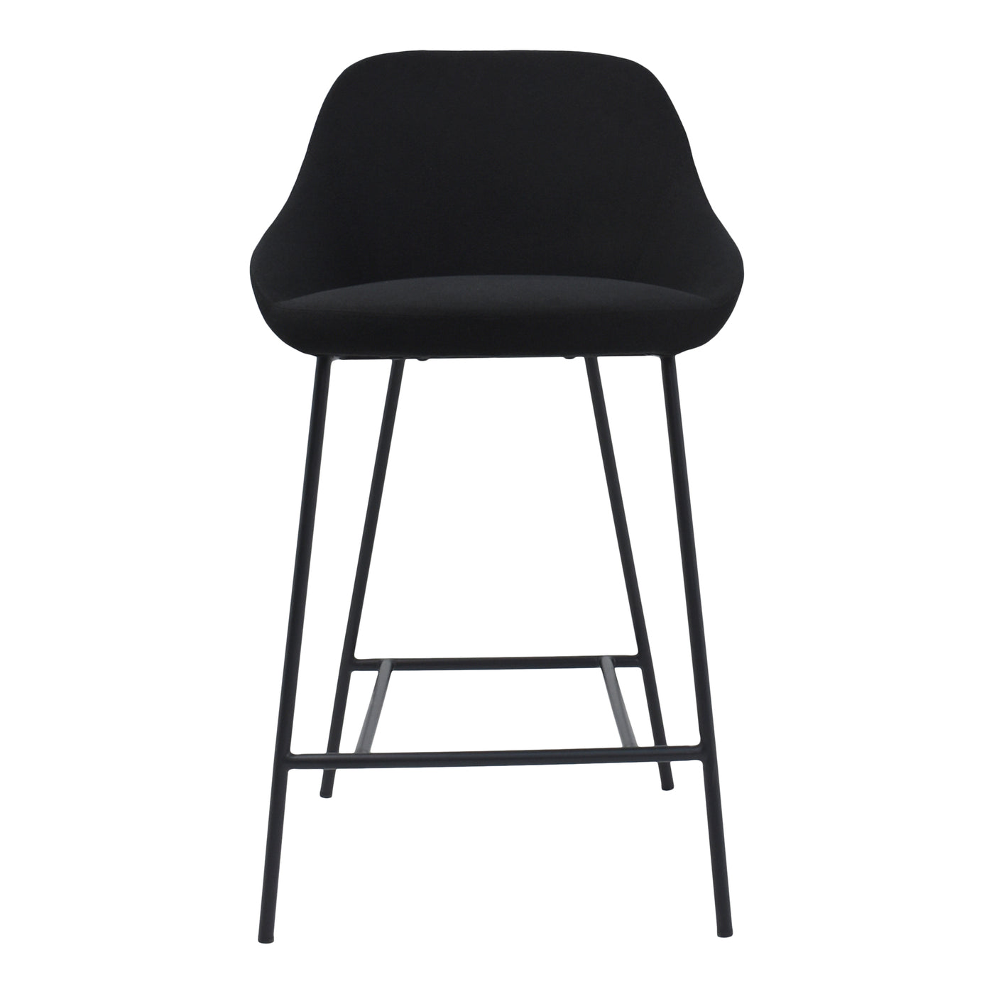 Turn your bar around with the Shelby counter stool. Upholstered in smooth dark fabric for a seamless look in your kitchen....