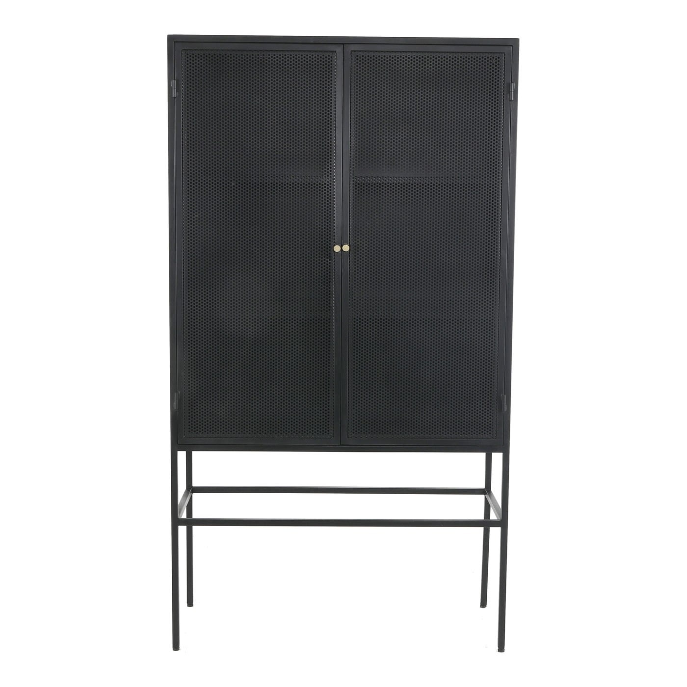 An industrial beauty. The Isandros Cabinet flashes an all-mechanical look with its pure iron construction and dark finish....