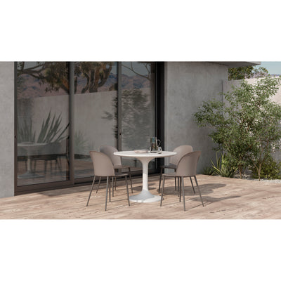 An ideal café table to sit at and catch those morning rays. Perfect for an open-plan garden, patio setting, or balcony wit...
