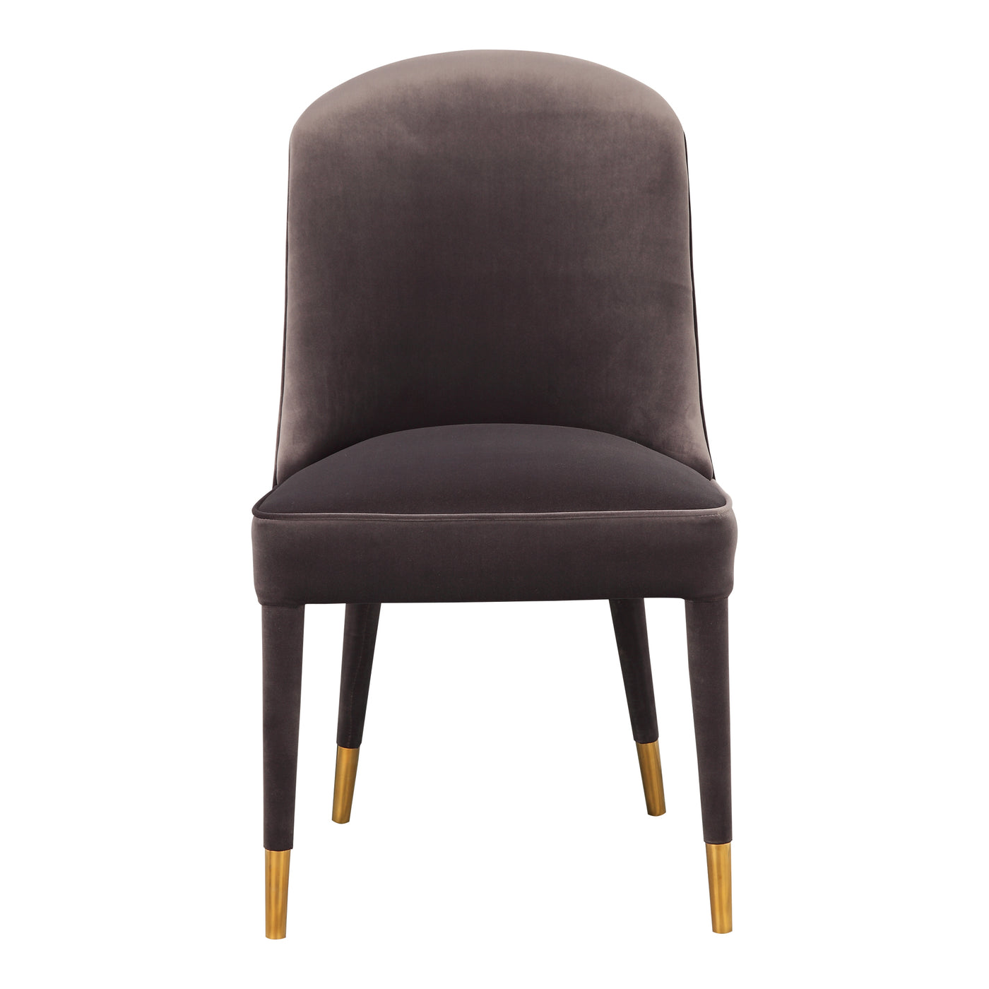 This design is all about old Hollywood glam. The Liberty Dining Chair's brass plated legs and velvety finish bring luxury ...