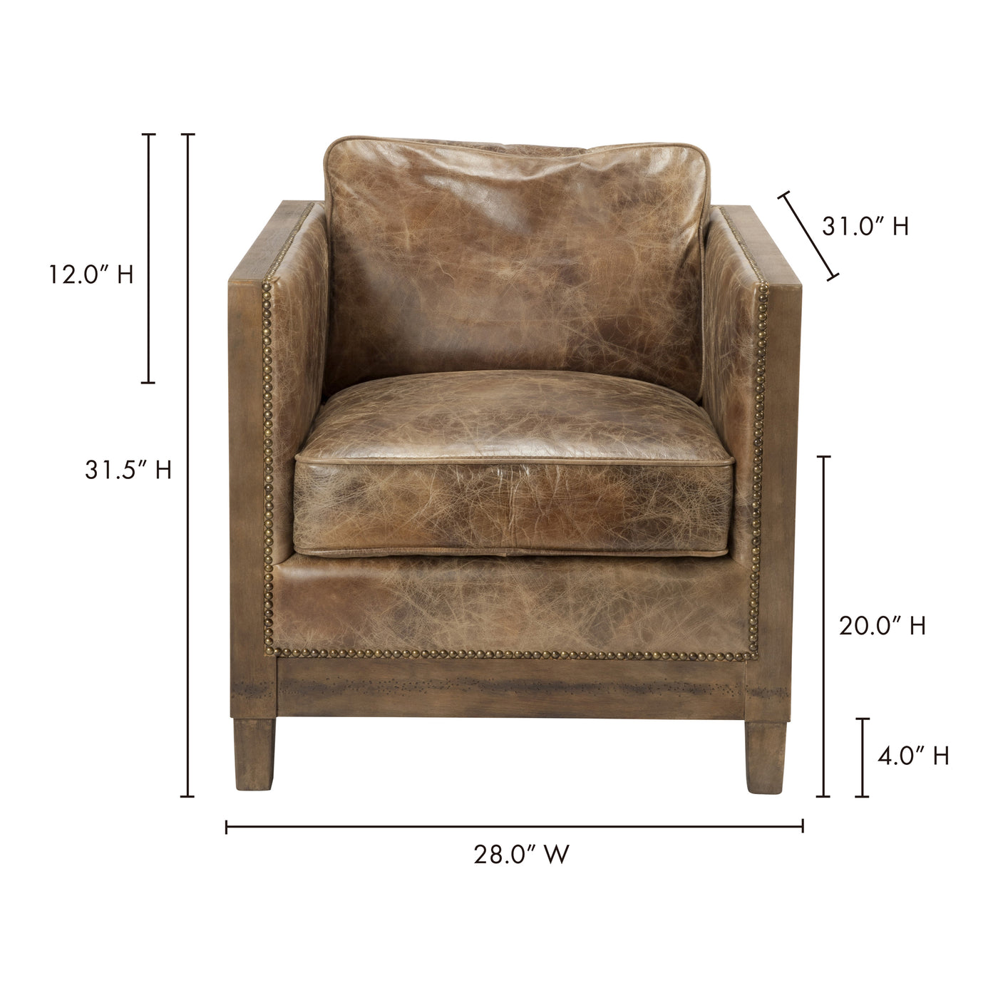 A design entrenched in modernity, the Darlington club chair's rustic roots meet modern industrialism. Warm hues of soft, d...