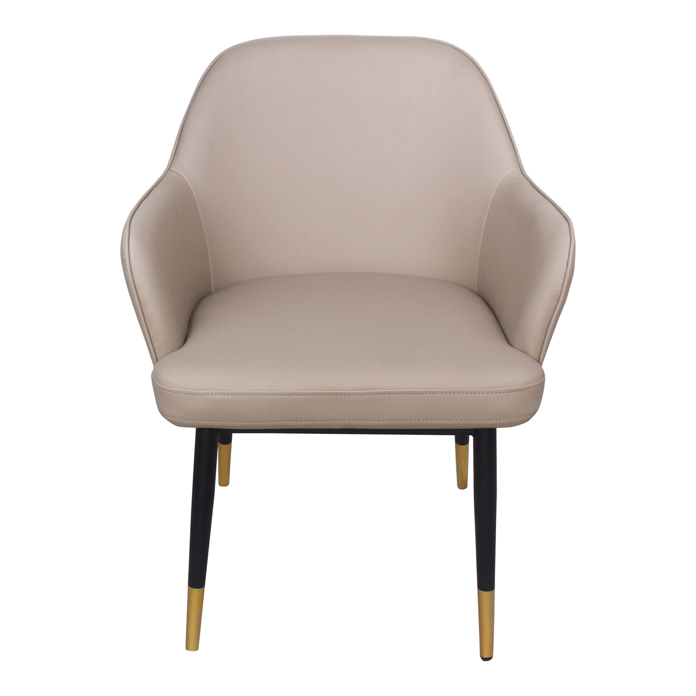 The Berlin Accent Chair is all about sophisticated elegance. With faux leather upholstery and brass detailing, this chair ...