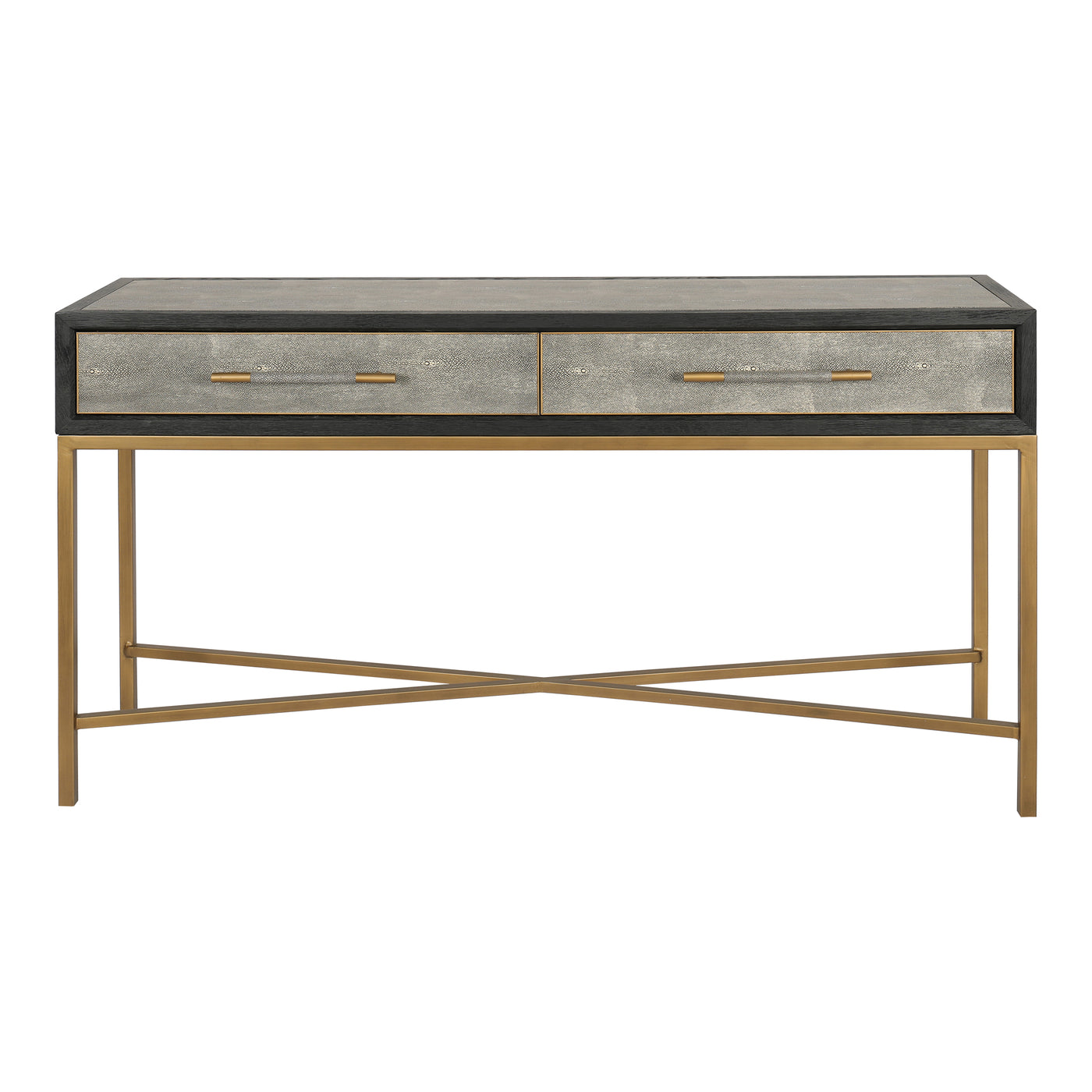 The Mako Console Table is a classy affair of solid oak. Brass legs and handles instill this piece of furniture with a feel...