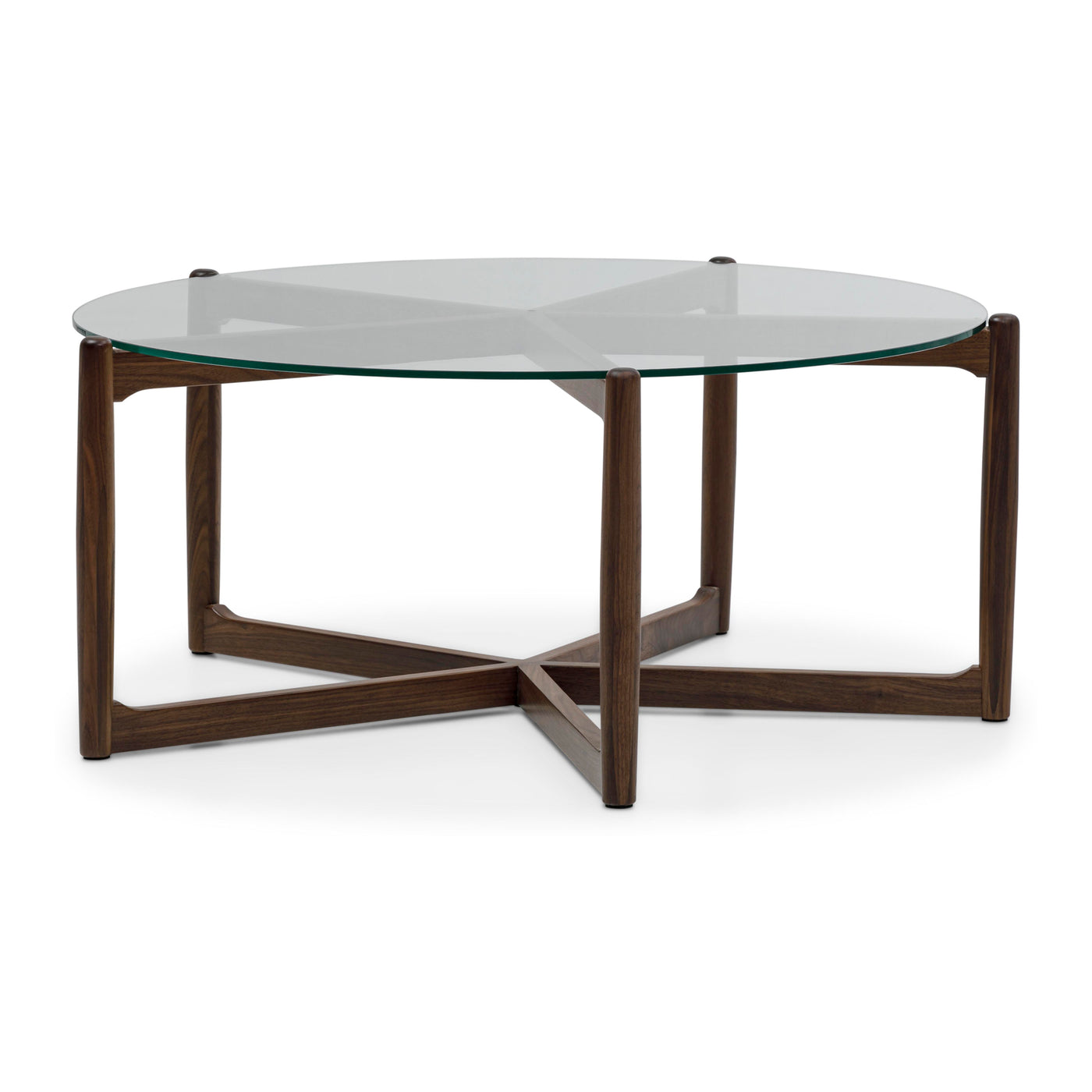 Slender and serene, the Hetta coffee tables circular shape will create a calming flow in your space. Its five-pointed bas...
