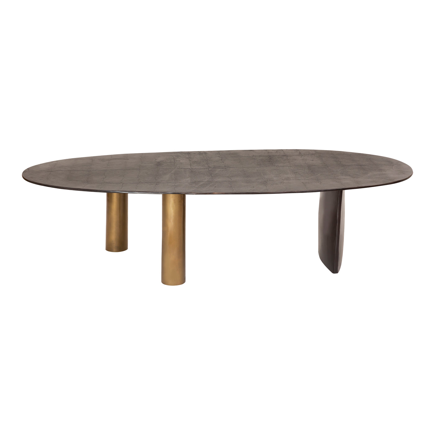 Blending industrial styling with a more organic shape, the Nicko coffee table is a unique add-on to the living room. The t...