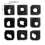 Bahati Wood Wall Decor in Ebony Set/9