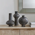 Charcoal Bloom Indoor-Outdoor Vases Set/3