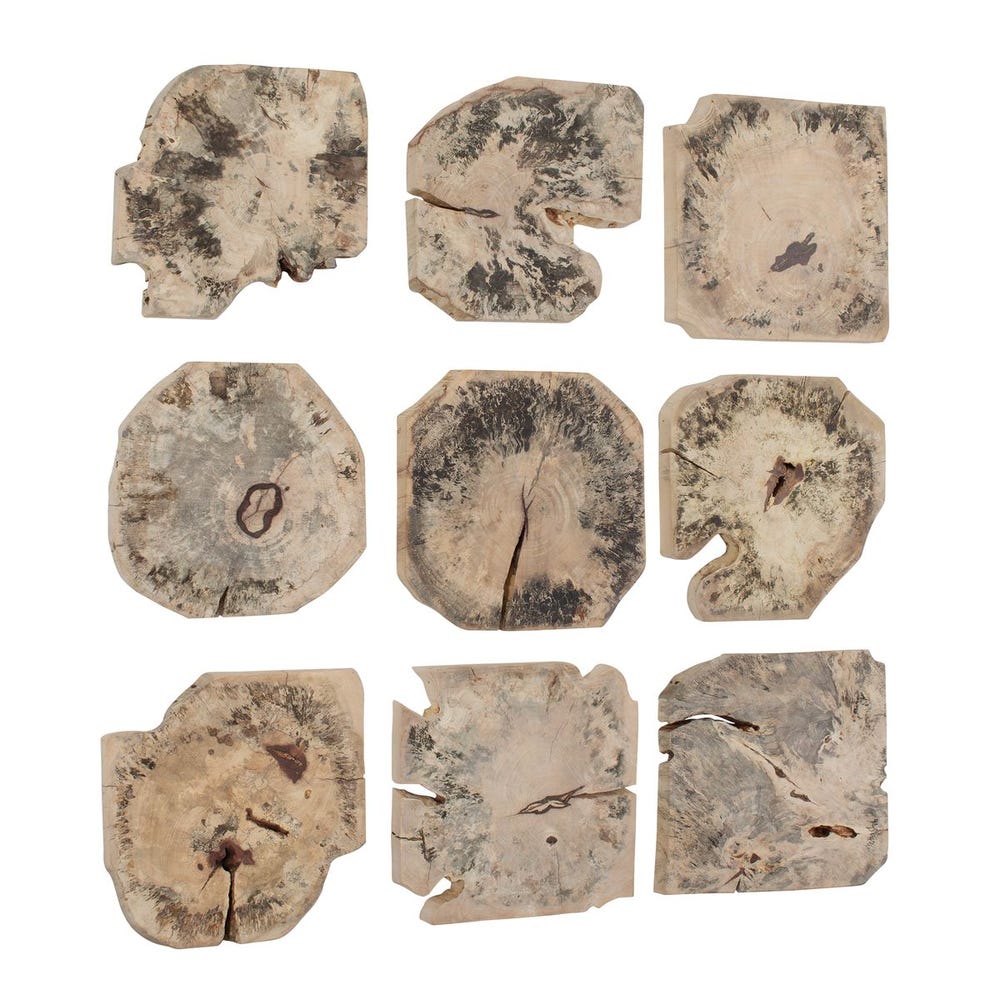 Bahati Wood Wall Decor in Bleached Set/9