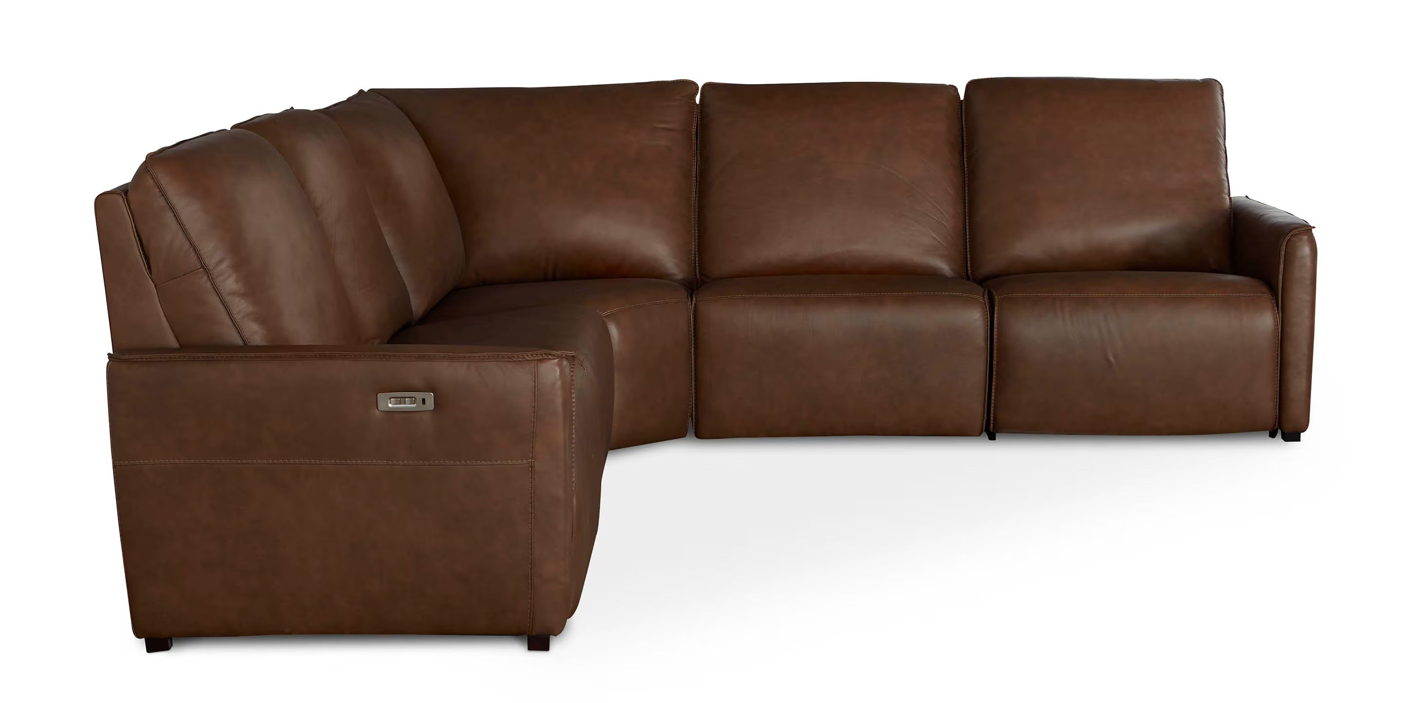 Everett Leather Modular Reclining Sectional