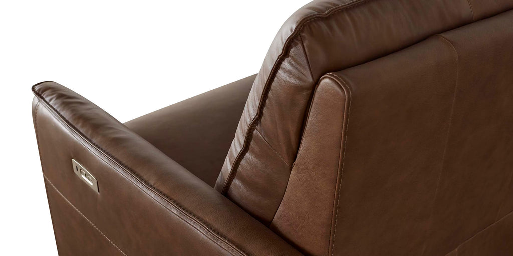 Everett Leather Modular Reclining Sectional