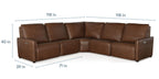 Everett Leather Modular Reclining Sectional