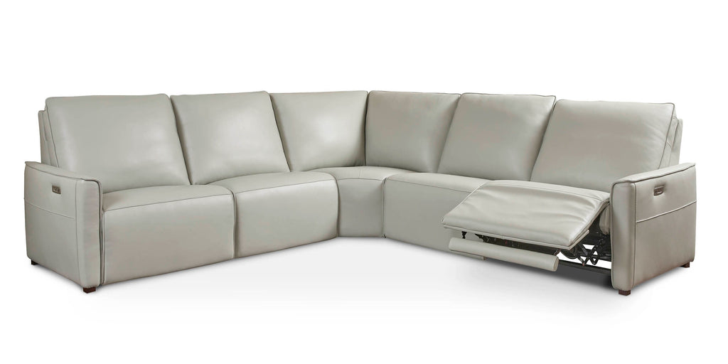 Everett Leather Modular Reclining Sectional