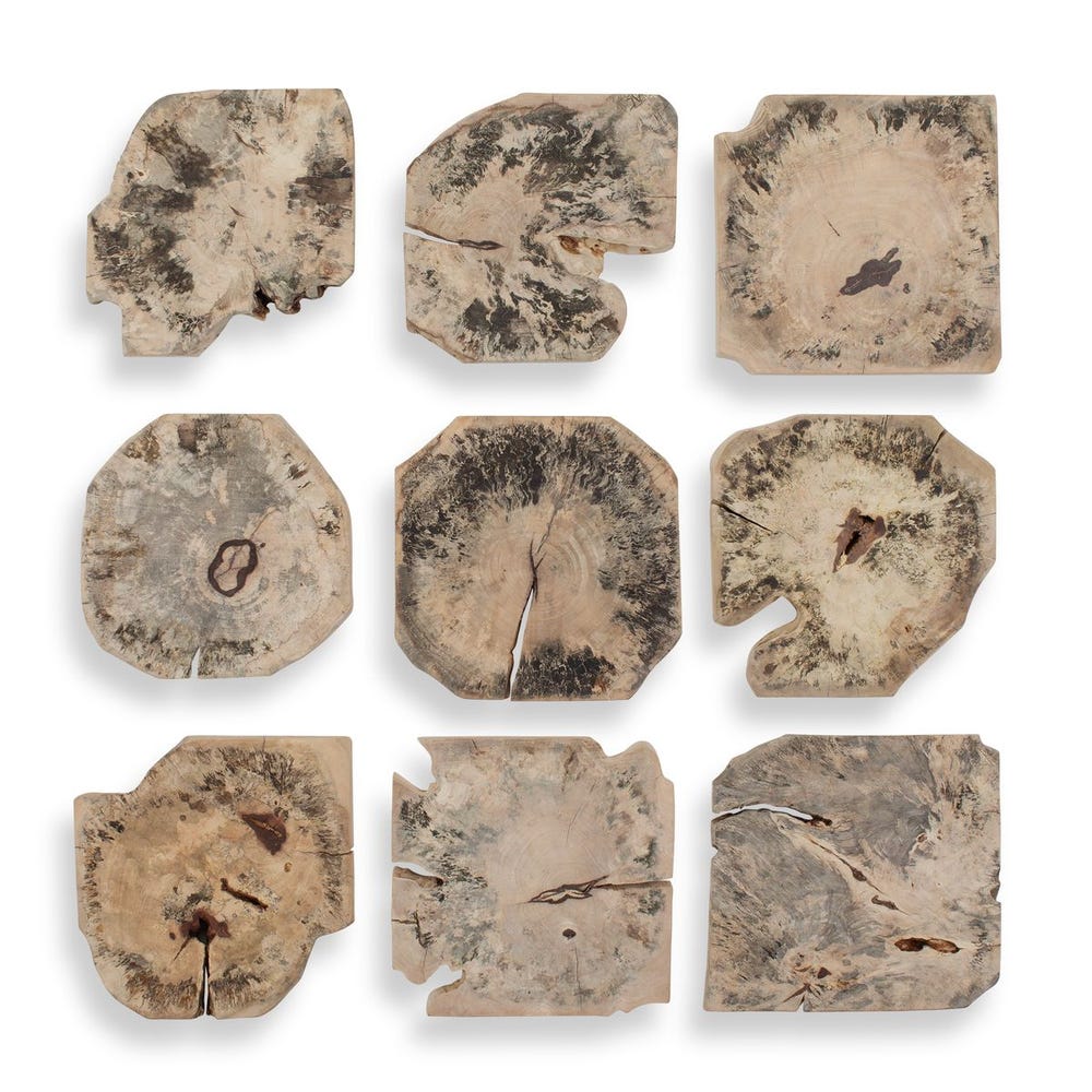 Bahati Wood Wall Decor in Bleached Set/9