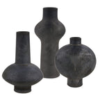 Charcoal Bloom Indoor-Outdoor Vases Set/3