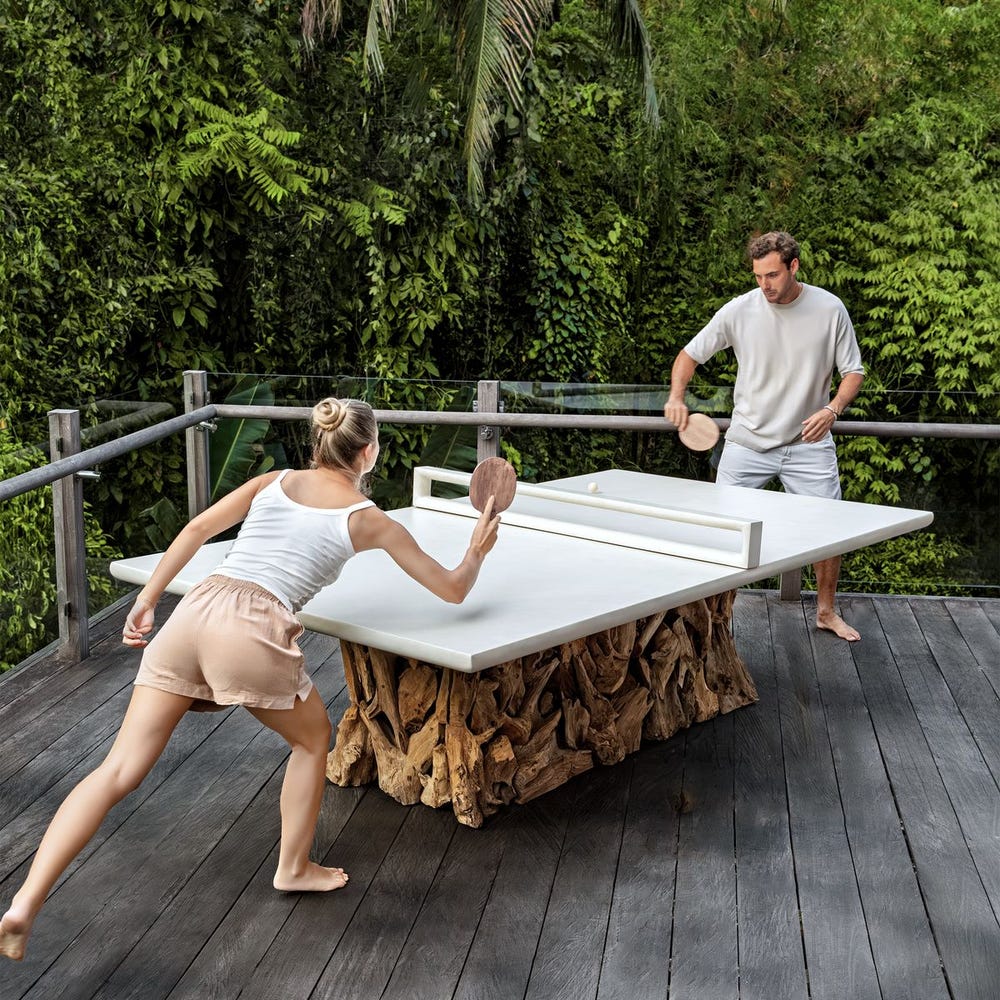 Stonewood Indoor-Outdoor Ping Pong Dining Table 2 Cartons