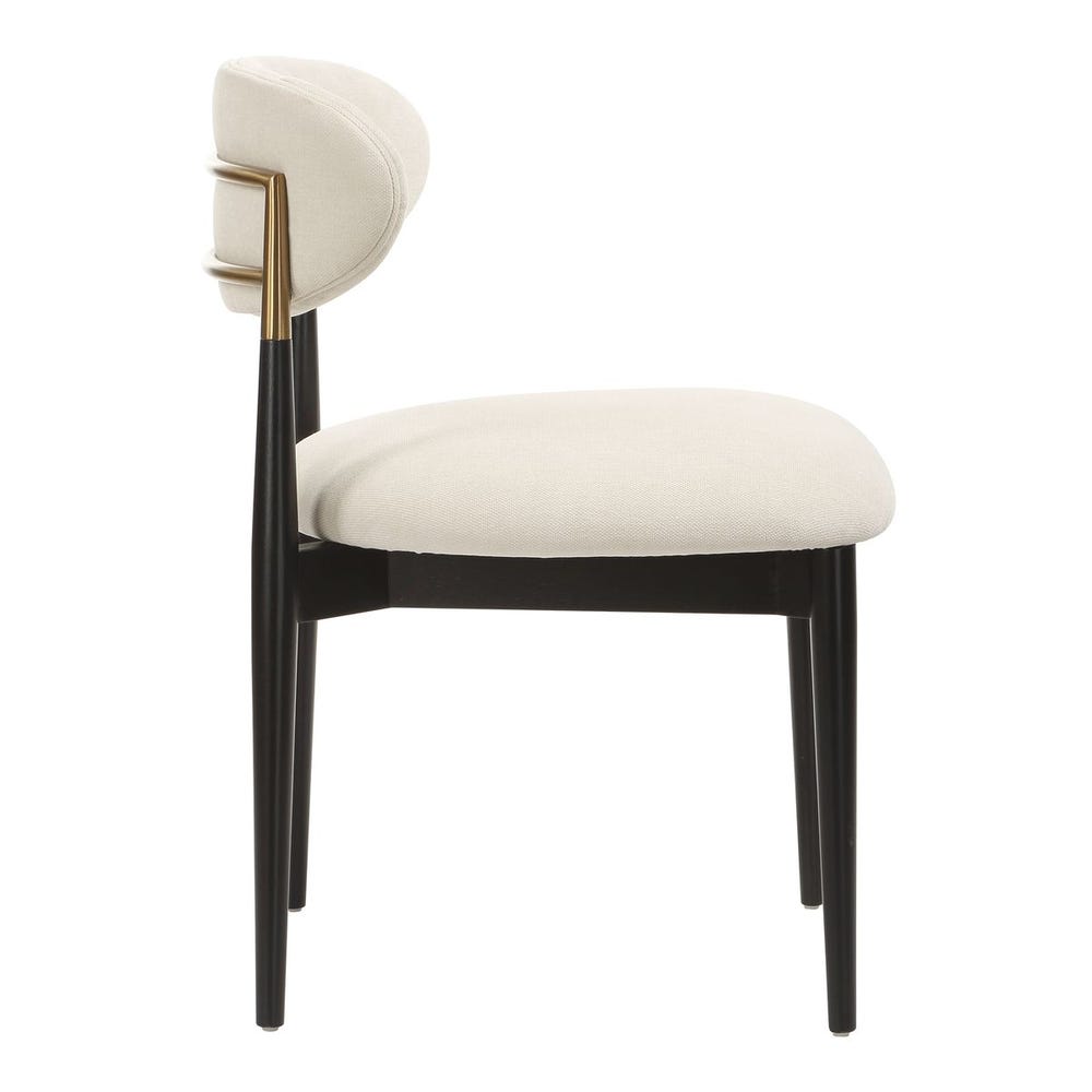 Moxie Black Armless Dining Chair Set/2