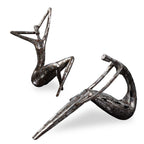 Dahy Antique Silver Statues Set/2