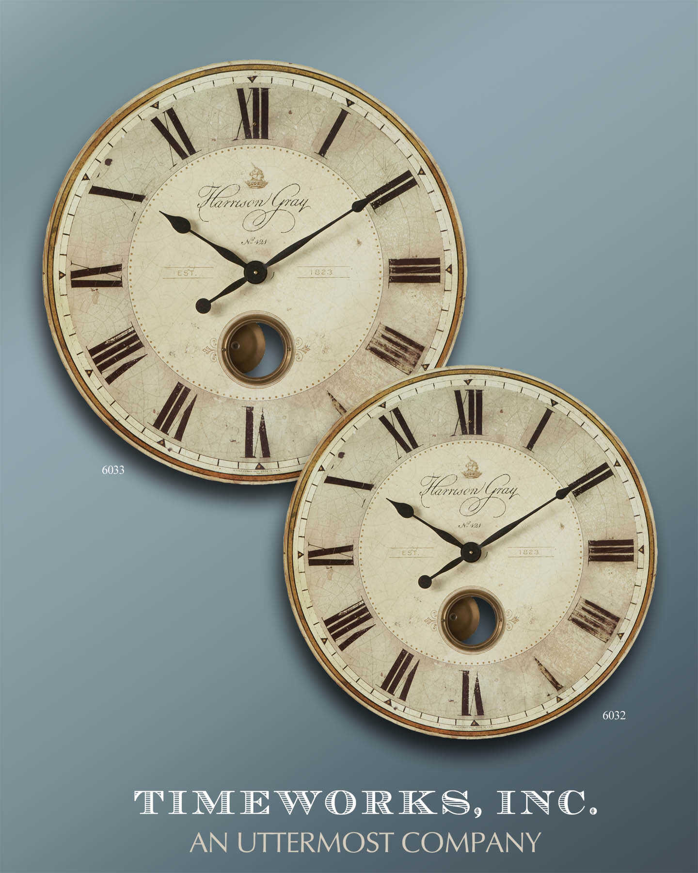 Harrison Gray 23" Clock