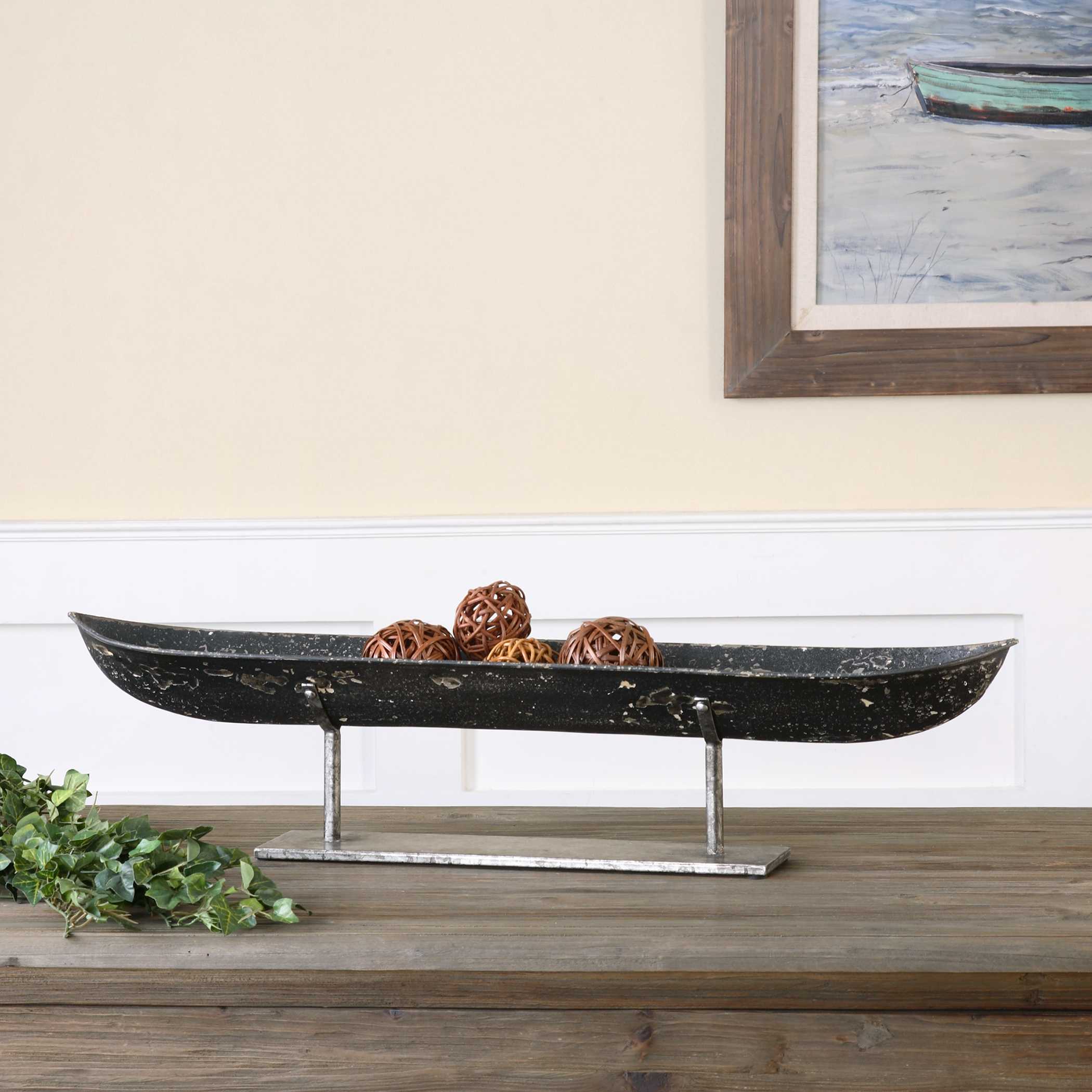 River Boat Sculpture