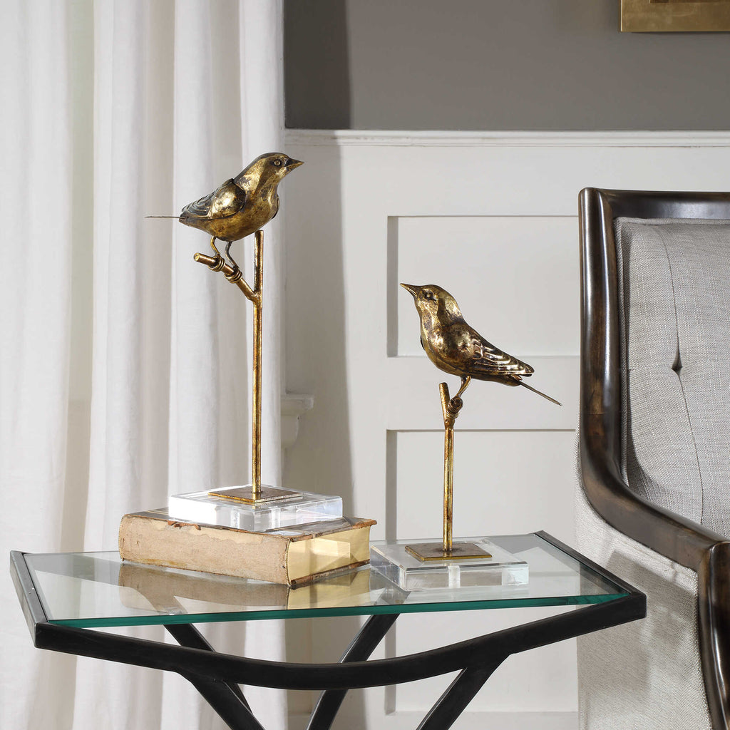 Passerines Bird Sculptures Set/2