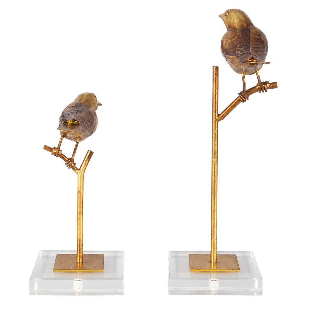 Passerines Bird Sculptures Set/2