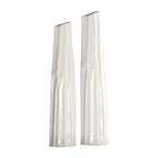 Kenley Crackled White Vases Set/2