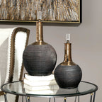 Arnav Matte Black Bottles Set/2