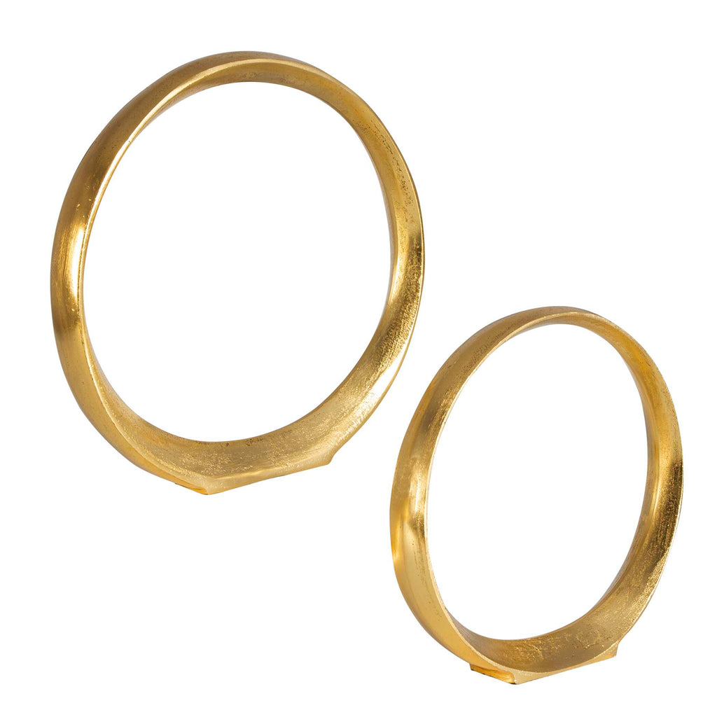 Jimena Gold Ring Sculptures Set/2