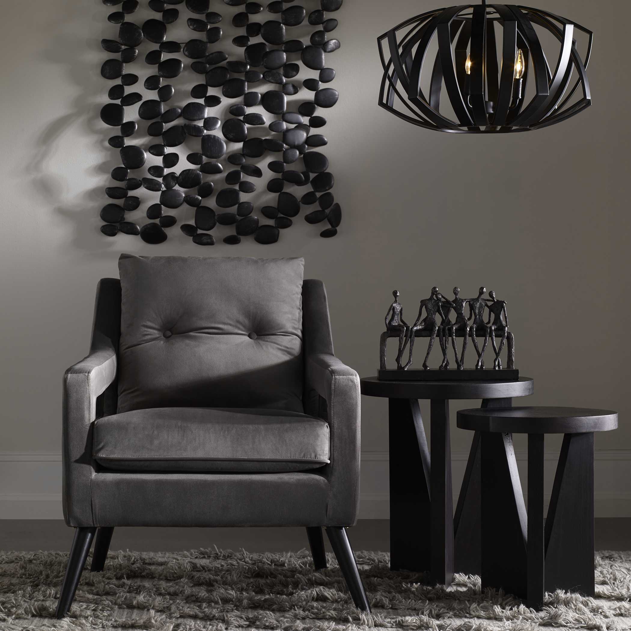 Camaraderie Aged Silver Figurine