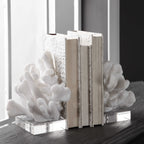 Charbel White Bookends Set/2