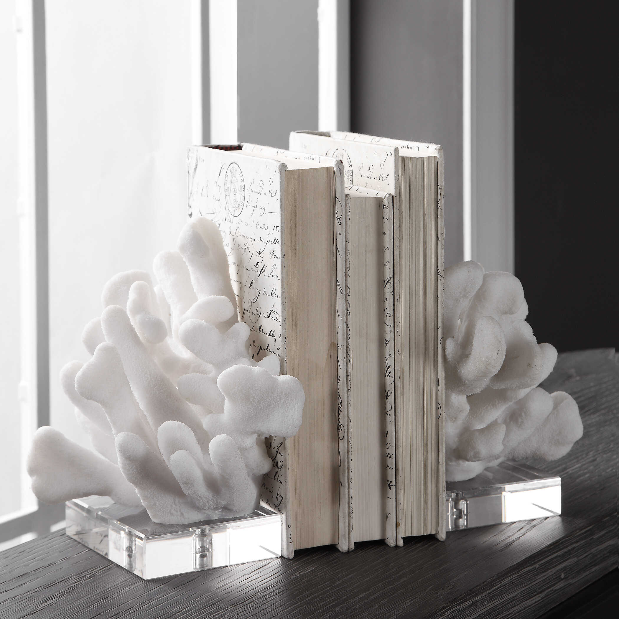 Charbel White Bookends Set/2