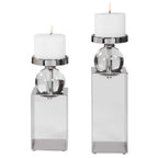 Lucian Nickel Candleholders Set/2