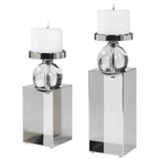 Lucian Nickel Candleholders Set/2