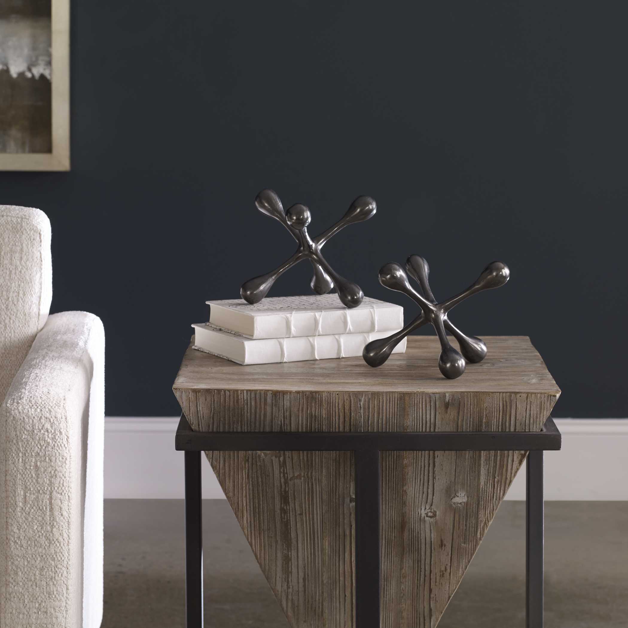 Harlan Black Nickel Objects Set/2