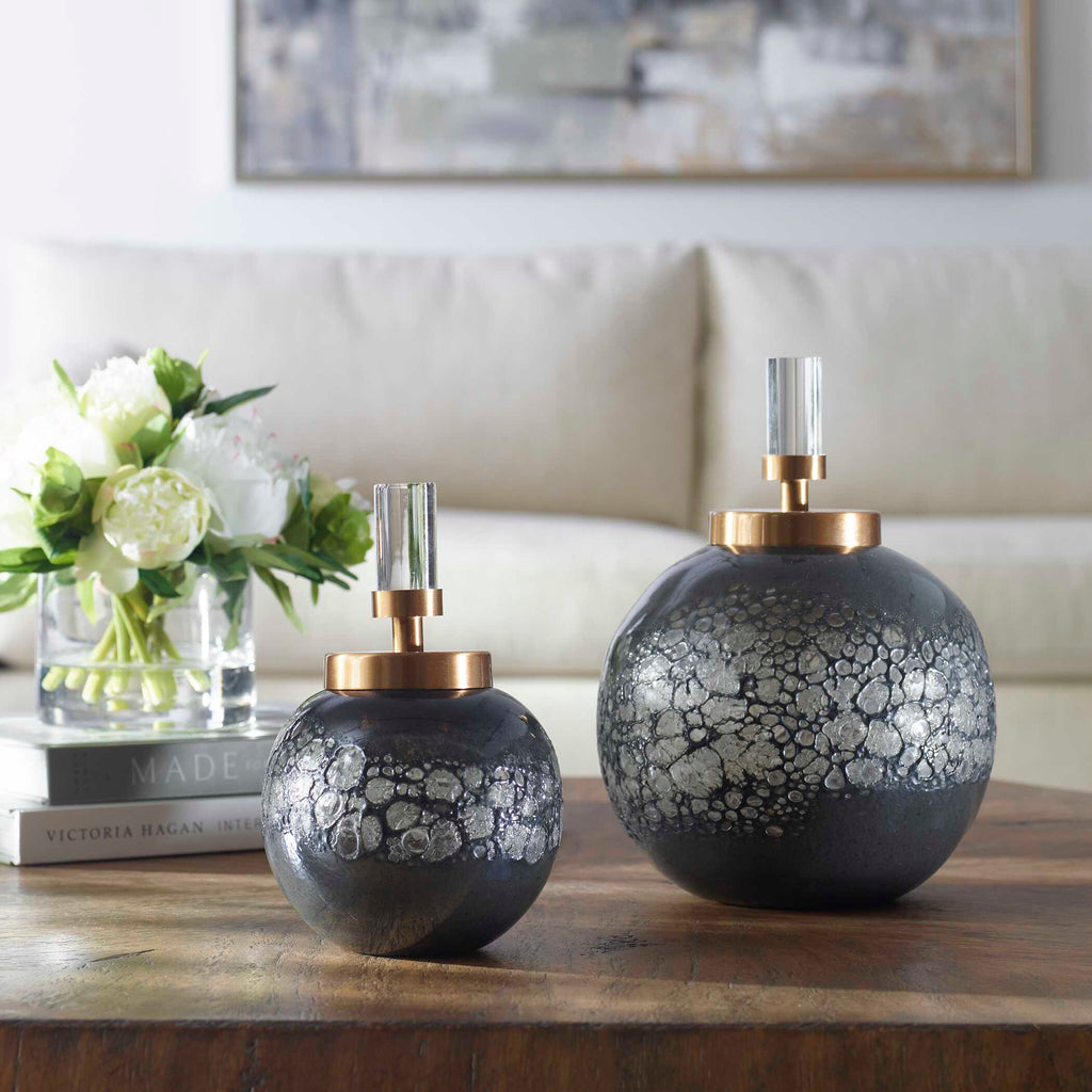 Cessair Art Glass Bottles Set/2