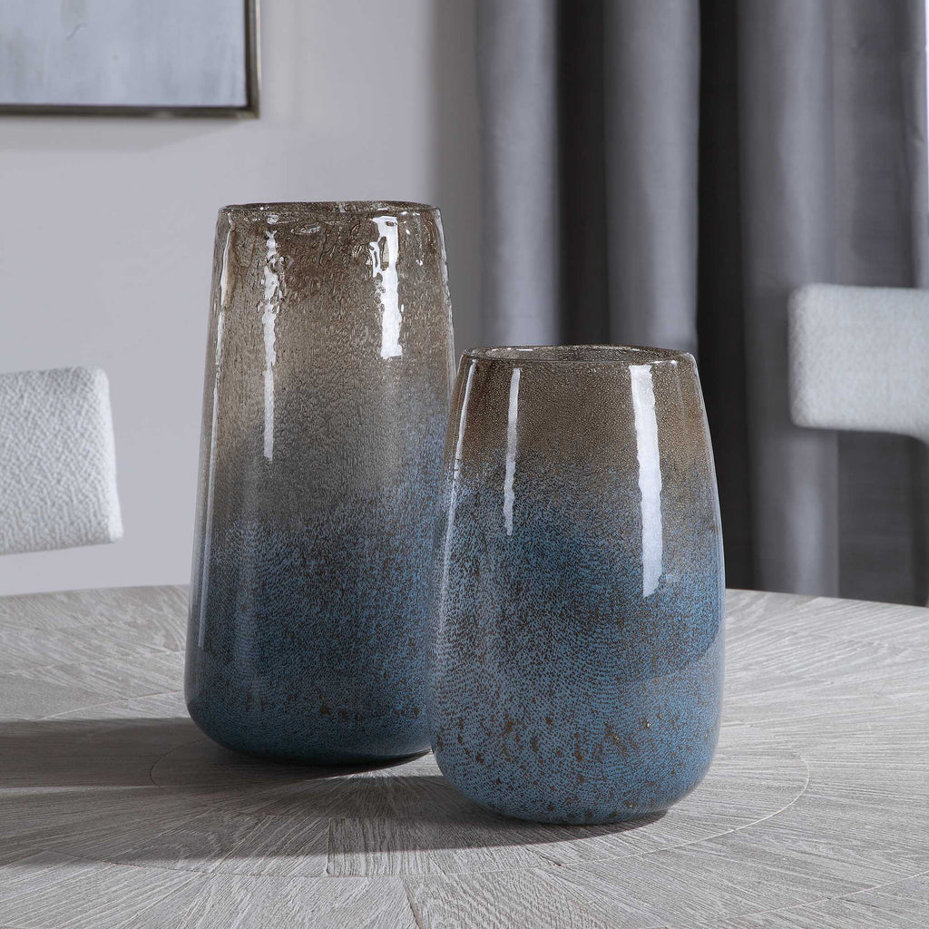 Ione Seeded Glass Vases Set/2