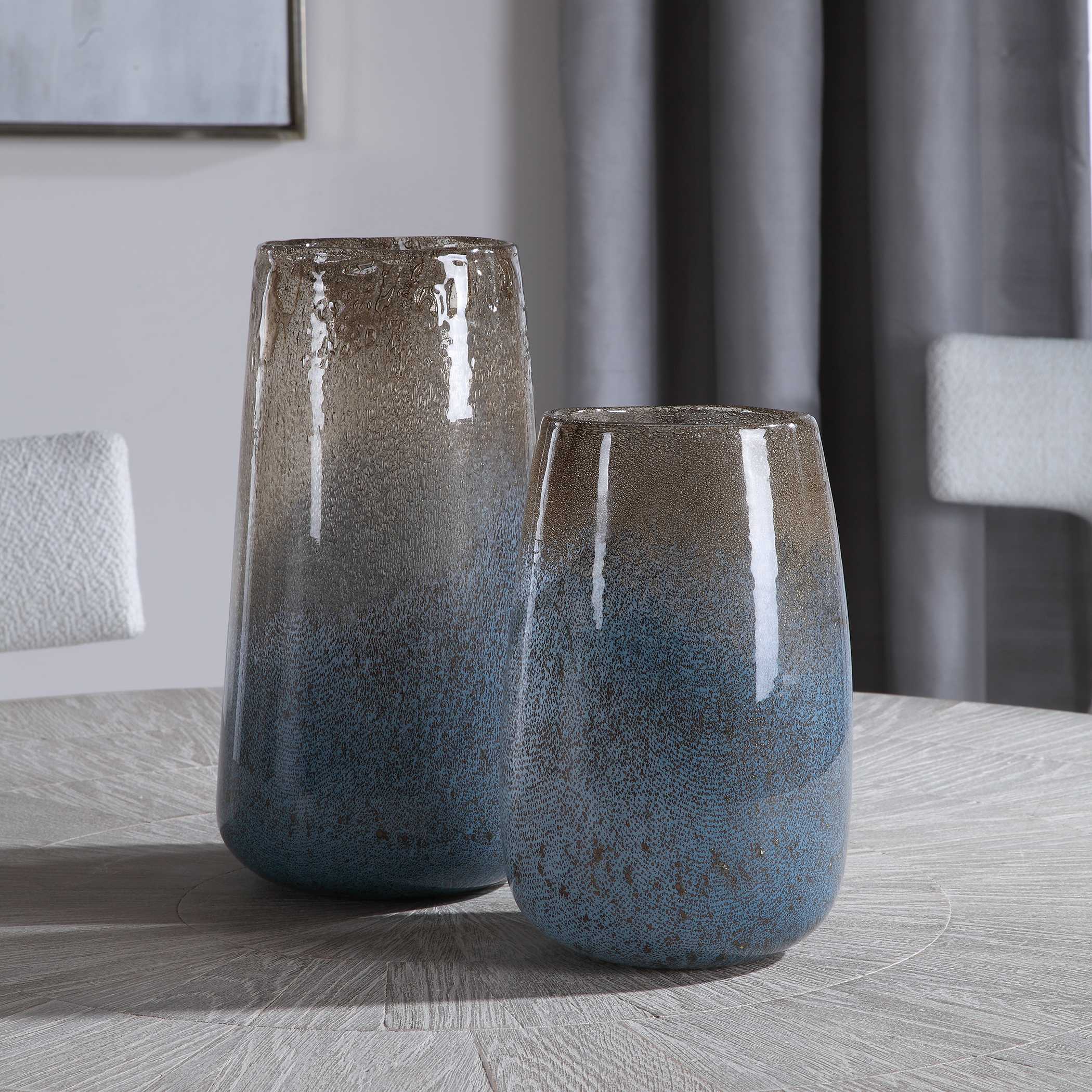 Ione Seeded Glass Vases Set/2