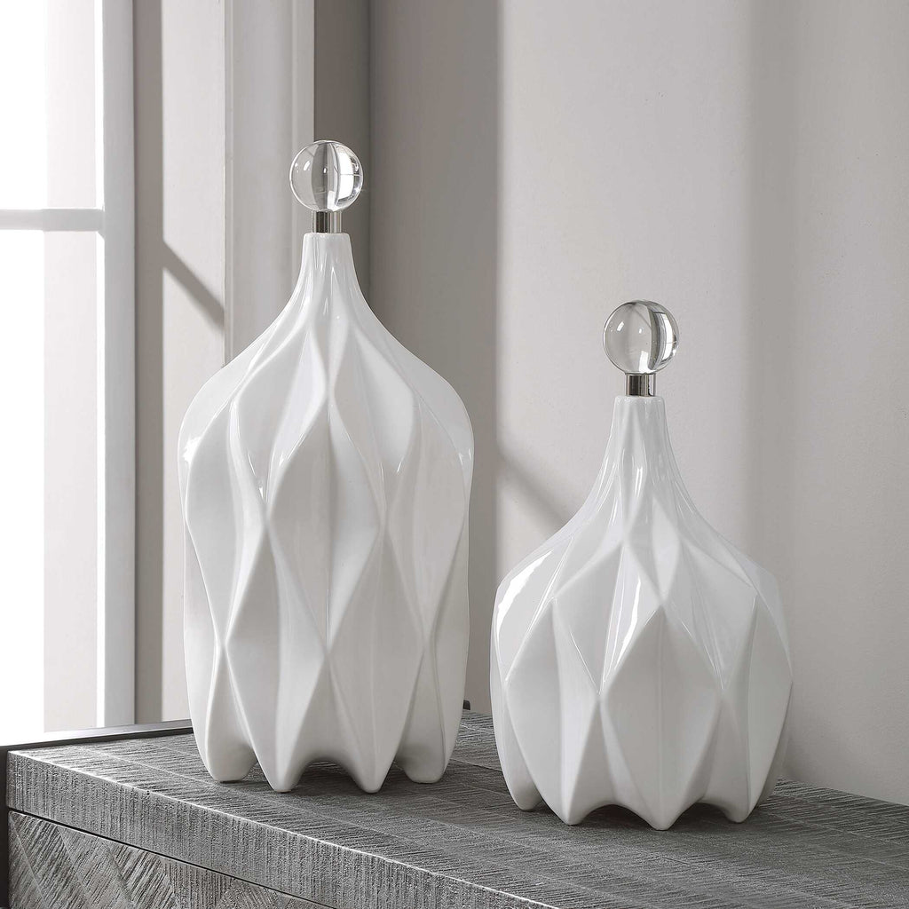 Klara White Bottles Set/2