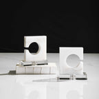Clarin White & Gray Bookends Set/2
