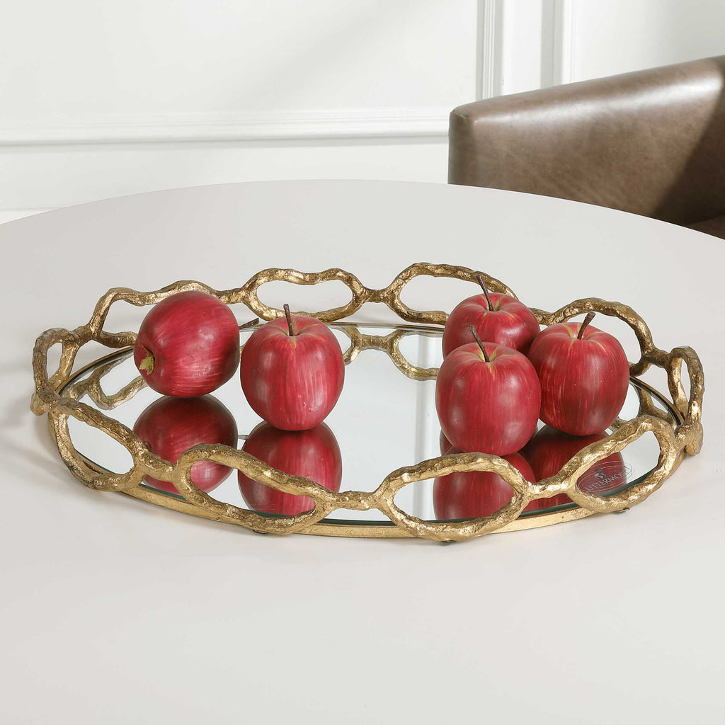 Cable Chain Mirrored Tray