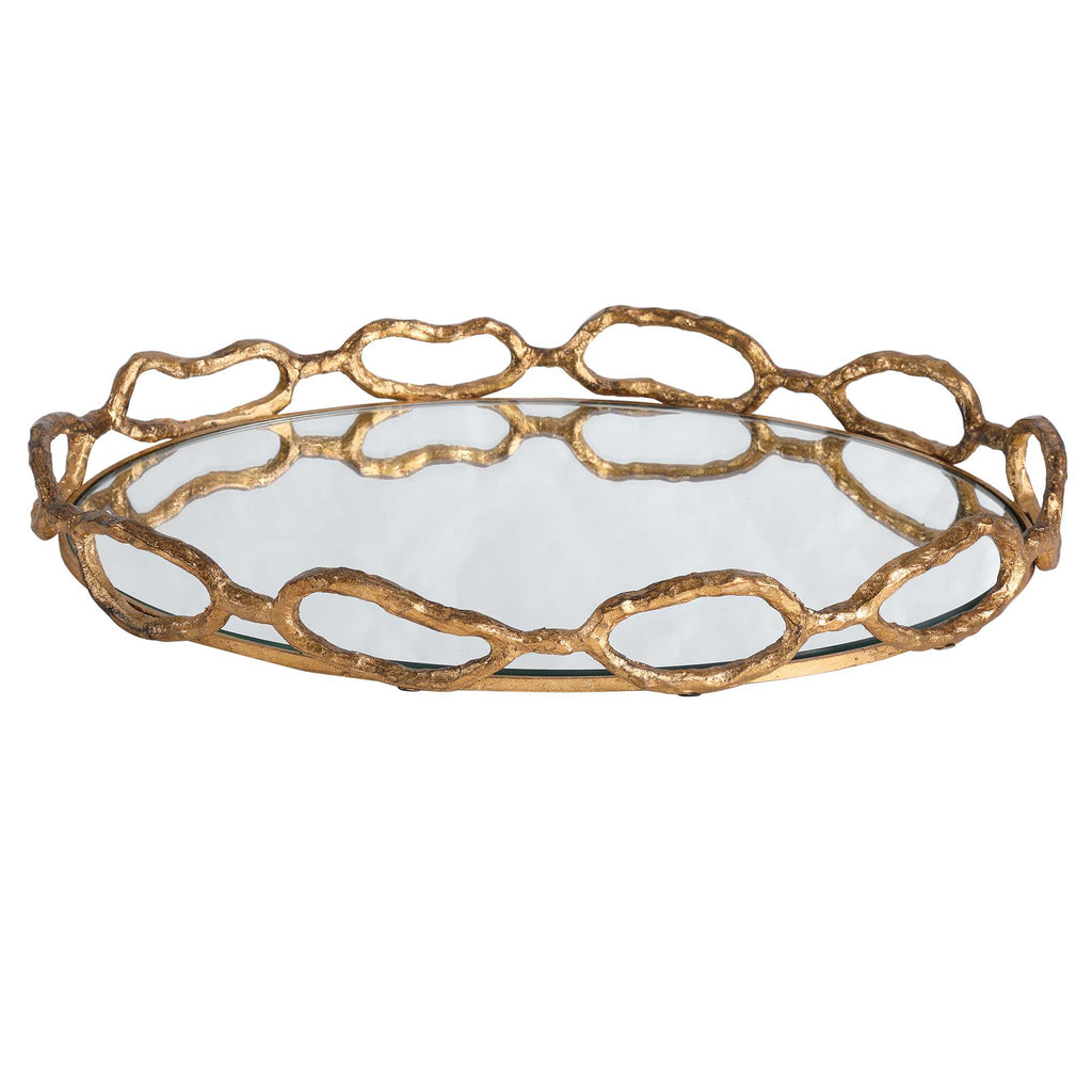 Cable Chain Mirrored Tray