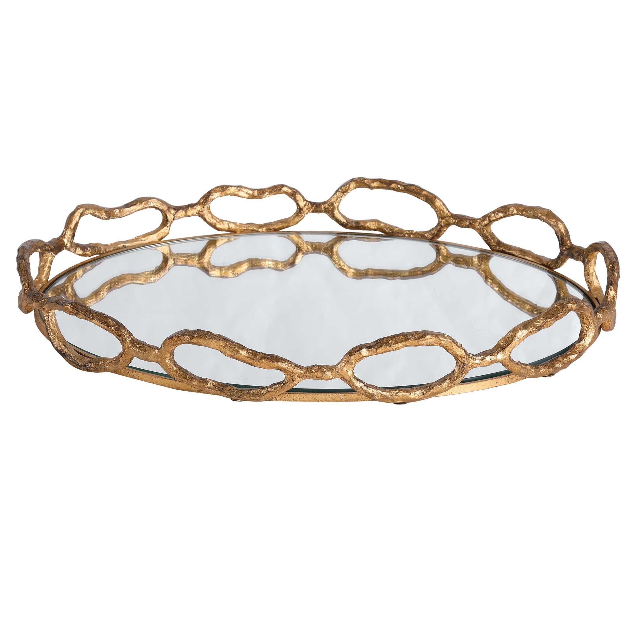 Cable Chain Mirrored Tray