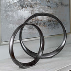 Orbits Black Ring Sculptures Set/2