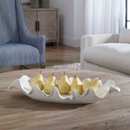 Ruffled Feathers Modern White Bowl