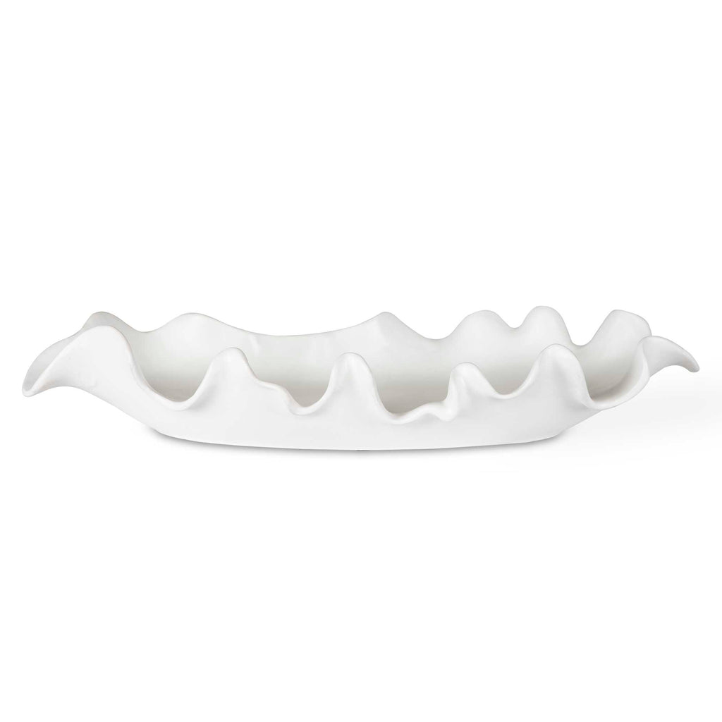 Ruffled Feathers Modern White Bowl