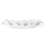 Ruffled Feathers Modern White Bowl