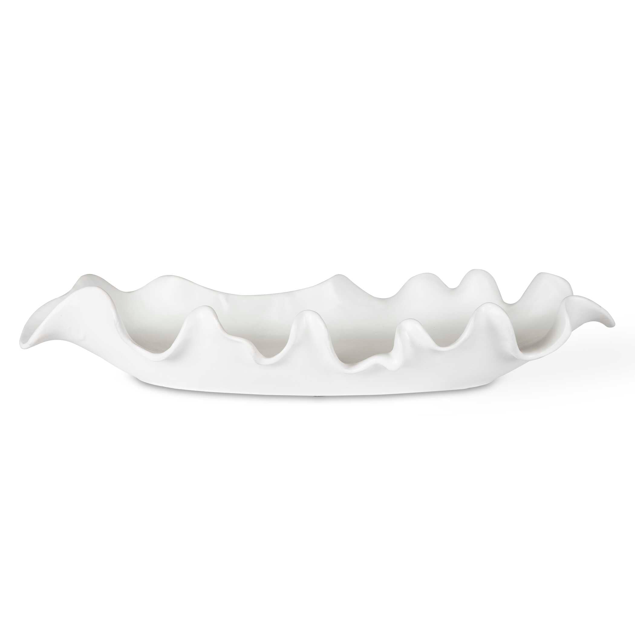 Ruffled Feathers Modern White Bowl