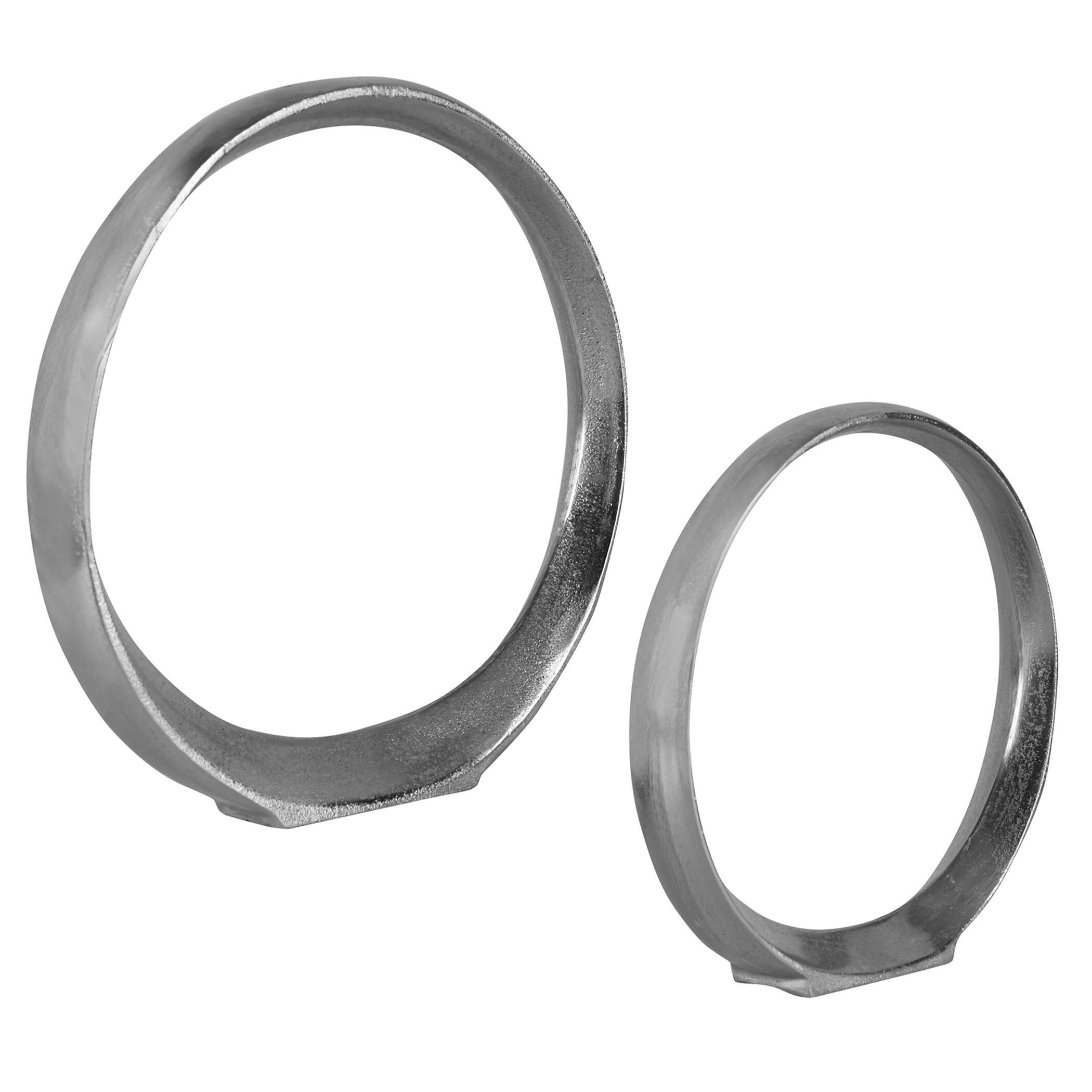 Orbits Nickel Ring Sculptures Set/2